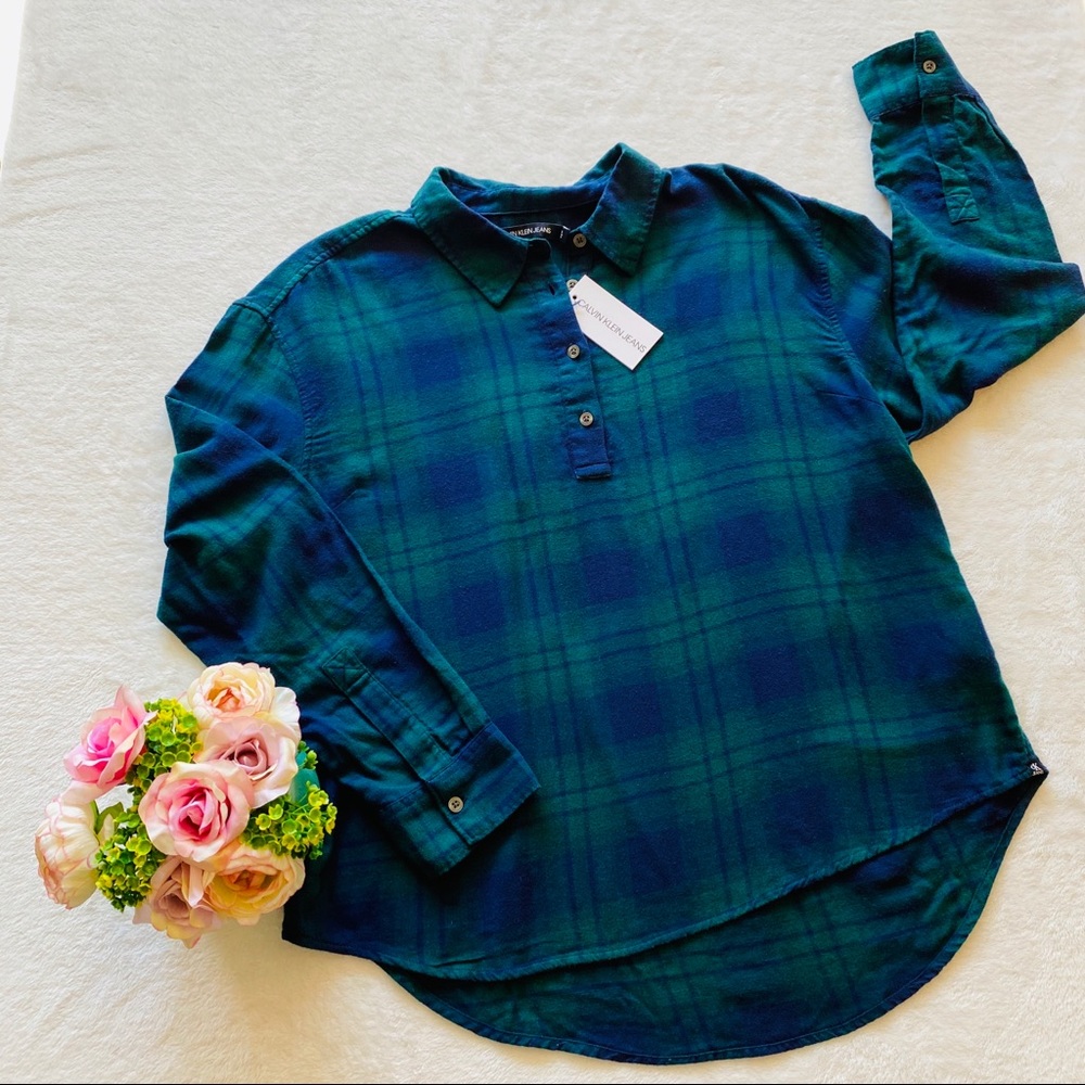 Calvin Klein Jeans Plaid Flannel Tunic